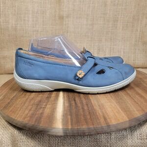 Hotter Comfort Concept Nirvana Shoes Size 9 Blue Leather‎ Mary Jane Flats